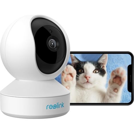 Reolink 3MP Telecamera ip Wi-Fi Interno con Pan&Tilt, baby monitor, Videocamera di Sorveglianza WiFi da 2.4 GHz con Audio a 2 Vie, Visione Notturna e Rilevazione del Movimento, E1 (1/5)