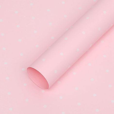 Fogli di lamina floreale - Pois di rosa - 58x58 cm - 20 pezzi