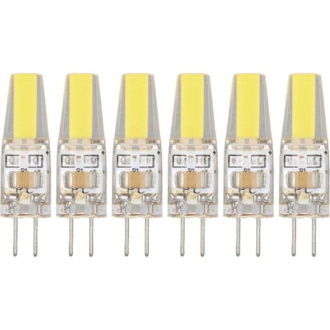 Paquete de 6 bombillas LED COB G4 de 6W y 500LM con gel de sílice, de bajo consumo, para lámparas de techo, pared y mesa, 220V (1/5)