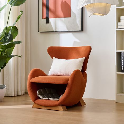 Sillón lounge con cueva para mascotas rojo OKMYHOME (1/5)