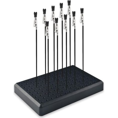 Haute Qualité 10 Pcs Alligator Clip Sticks avec Base Titulaire Maquettes et Modélisme pour Aérographe,photo, mémo (1/5)