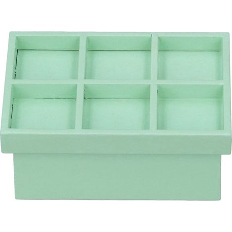 Présentoir à Fruits et Légumes en Bois Miniature pour Maison de Poupée 1:12, Étagère Décorative Verte Mignonne et Vive (1/5)