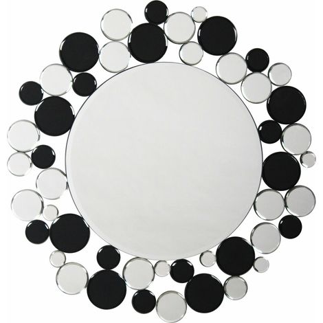 Miroir mural bubble - Argent, noir (1/5)