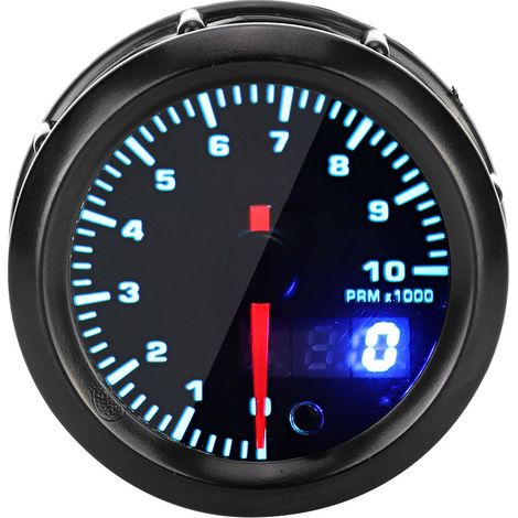 Compteur Tachymètre 2in 12V Jauge à Affichage Numérique avec Moteur Pas-à-Pas 0-10000 tr/min (1/5)