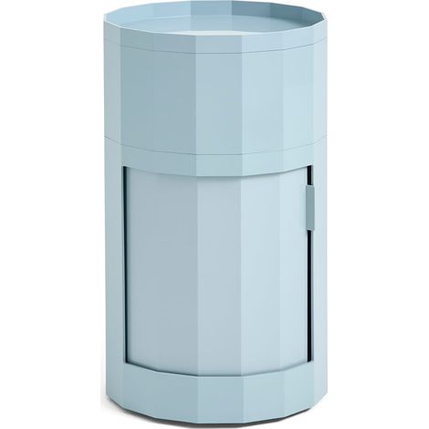 [GEBRAUCHT] B-Ware Hay Facet Cabinet Mit Füßen Und Rollen Hoch Misty Blue Beistelltisch Tisch