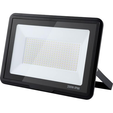 Projecteur LED d'extérieur 200 W, 25 000 lm, 6 000 K, éclairage de sécurité étanche IP66 pour jardin, garage, cour et parking (blanc froid, 200 W) - RWProjector uniquement (1/5)