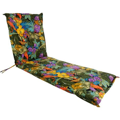 Sonnenliegen Polsterauflage "Amazonas" - 190 x 60 cm - Universal Kissen für Gartenliegen - Liegestuhl Auflage Deckchair Liegekissen Liegenauflage