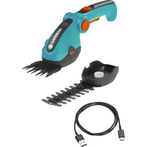 GARDENA Kit cisaille à gazon ComfortCut Li + lame taille-buissons. Lames affûtées avec revêtment antiadhésif. Autonomie 80 min. (09888-20) (1/10)