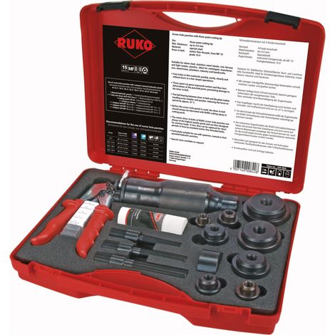 Ruko Jeux poinçon hydraulique compact à main 6 en coffret plastique
