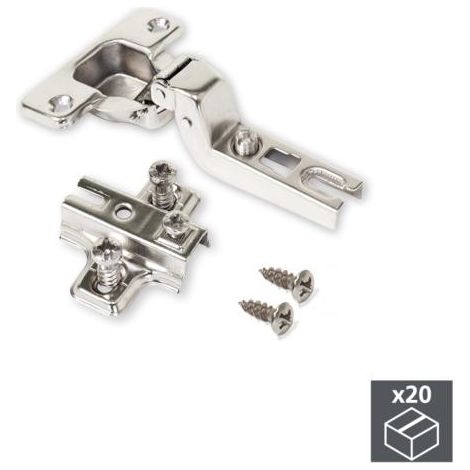 Emuca Bisagra de cazoleta, D. 35 mm, supercodo, apertura 110º, con suplemento Euro, 20 ud. - (1/3)