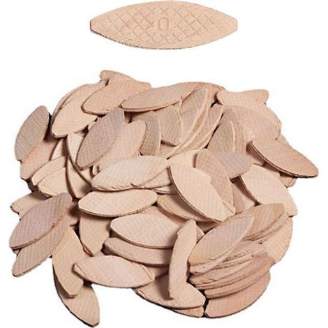 （une centaine de pièces）Lamello en Qualité de Menuisier/Plaques de Raccordement/Chevilles Plates/Connecteurs Bois Hêtre，Outil d'amarrage, couleur bois (1/4)