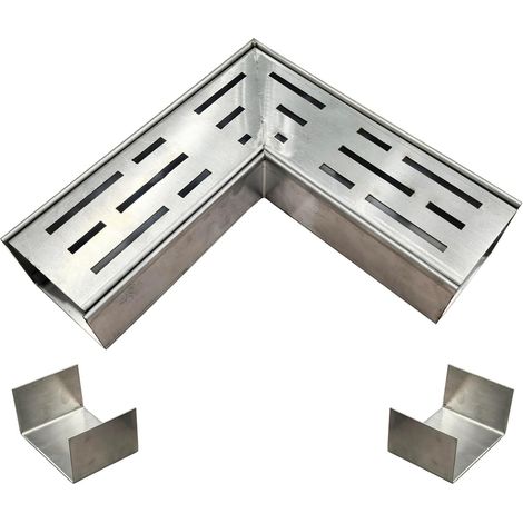 Caniveau Terrasse Coin De 7 Cm De Large à 90°avec Raccord (1/5)