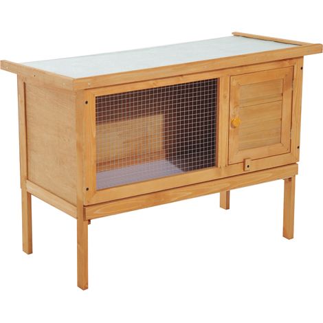 Beyamis Kaninchenstall für draußen, Meerschweinchenstall, Kaninchenkäfig, Unterstand für draußen, 90 x 45 x 65 cm