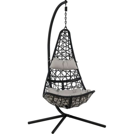 Chaise Suspendue "Edinburgh" 205cm Noir (1/5)