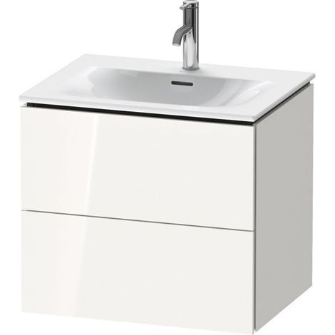 Meuble-lavabo L-CUBE 620x481mm 2 tiroirs we hgl ES NB centre (1/5)