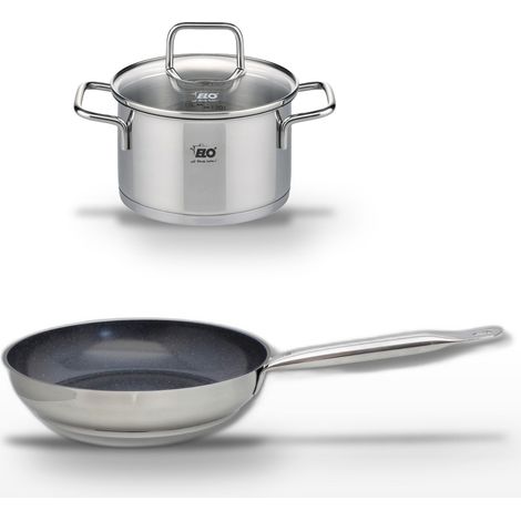 Lot Poêle céramique 28 cm et Faitout 12 cm Elo Profi Therm Platinum (1/5)
