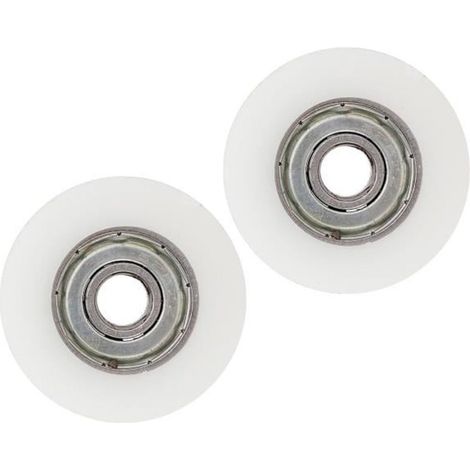 Roues de porte de serre de 30 mm de diamètre - VVIKIZY - Elite - Blanc - Accessoire de jardin (1/4)