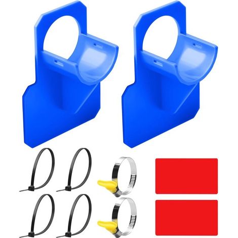 2 supporti per tubo da piscina, supporti in plastica per tubi da piscina, accessori per tubi da 30-37 mm, resistenti agli strappi e alle pieghe (blu) (1/5)
