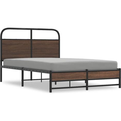 Maison Exclusive - Bettgestell ohne Matratze 140x200 cm Braun Eic (1/5)
