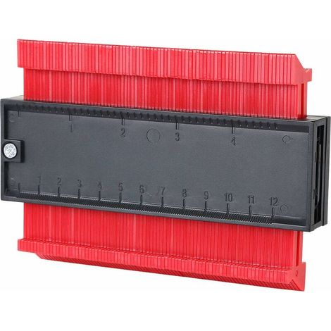 Green Mobility-Jauge de Contour, Copieur de Contour 5&34/127MM, Bricolage Outillage Jauge Contour pour Une Mesure Précise Contour, Idéal pour Carrosserie Menuiserie, Papa, Cadeau Fête Des Pères (Rouge (1/5)