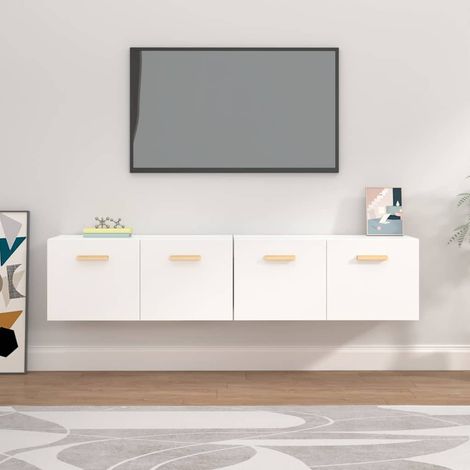 vidaXL Armario de pared 2 uds madera contrachapada blanco 80x35x36,5cm (1/5)