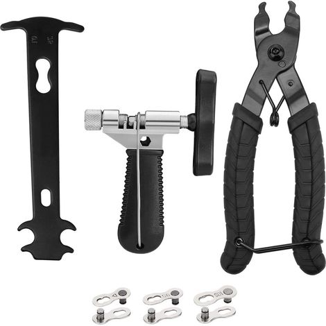 3 Outils de réparation de chaîne, Détendeur, Jauge d'usure, Pince, Acier inoxydable, Vélo de route, VTT (1/5)