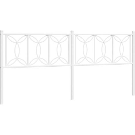 Maison Exclusive - Ersatz-Kopfteil Metall Weiß 193 cm