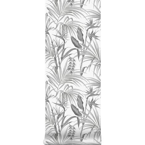 Superfresco Easy - Vliestapete - Strelitzia Grau- 10m x 52cm