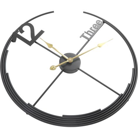 Horloge Murale Moderne Silencieuse pour Salon, Décor TV, Cadre Métal, Bureau, Tendance, Mouvement Discret, Décoration Murale Design (1/5)
