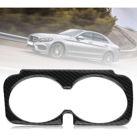 Carbonfaser-Aufkleber für Mercedes C-Klasse W205 C180 GLC Getränkehalter, klassischer Stil