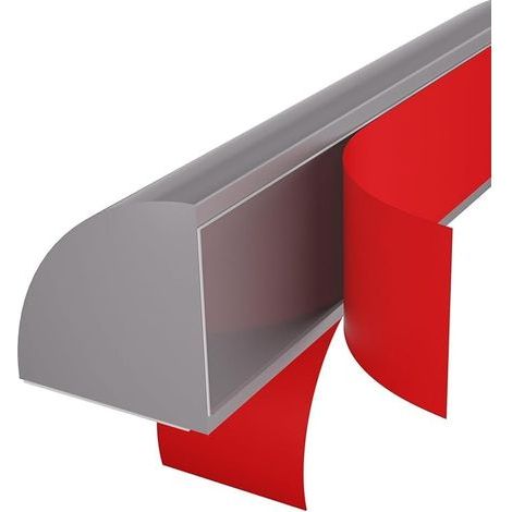 Flexible Viertelkreisform, flexible Zierleisten, selbstklebende Wandleisten, doppelseitig (grau, 100 cm) (1/5)