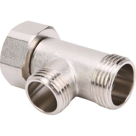 Adaptateur en Laiton 7/8 pour Robinet de Douche à Trois Voies avec Déviation pour Toilette et Pommeau (1/5)