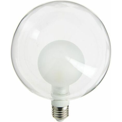 Dekorative LED-Leuchte, Doppelglas, Kugelform, E27-Sockel, neutralweiß, längliche Form (1/5)