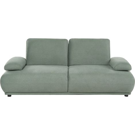 3 Seater Sofa Light Green Fabric Upholstery Water-Repellent Adjustable Backrest & Armrest Wooden Legs Living Room Modern NACKA