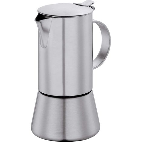 Cilio - Caffettiera Aida opaca, Acciaio INOX, acciaio inox, 12,5 x 11 x 21 cm