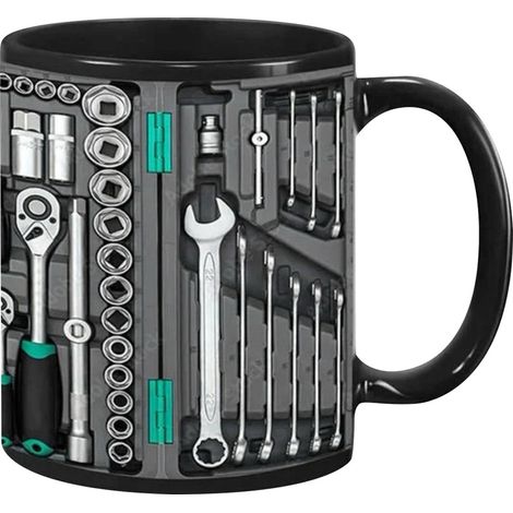 Tasse À Café - Boîte À Outils Mécanicien - Céramique 330 ml - Usage Intérieur Atelier Bureau - 1 Pièce (1/5)