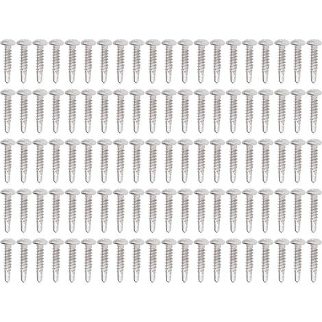 100 selbstbohrende Edelstahl-Rundkopfschrauben M4,2x19 – 100-teiliges Befestigungszubehör-Set