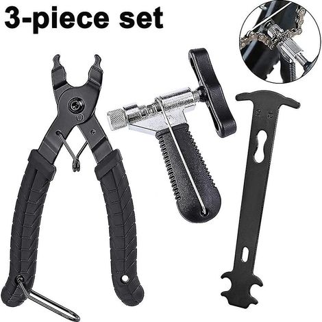 CREA Pince à maillons de vélo + outil séparateur de disjoncteur + vérificateur de chaîne, ouvre-maillon manquant de chaîne, pince plus proche, connecteur de coupe-chaîne, outil indicateur d'usure (1/5)