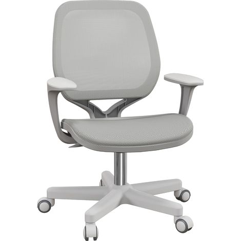Fauteuil de bureau ergonomique inclinable à hauteur réglable et 5 roulettes, 55 x 48 x 82,5-94,5 cm, gris (1/5)
