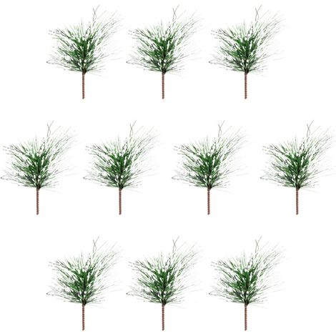 10 künstliche Kiefernnadelzweige, geeignet für Weihnachtsgirlanden und als Dekoration für Haus und Garten (210911LS05) (1/5)
