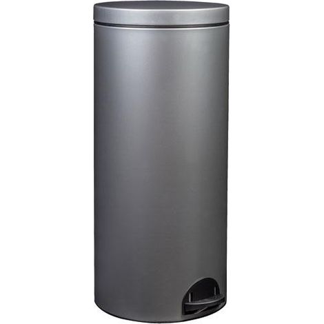 Rossignol ELORA cubo de basura con pedal gris 30L acero