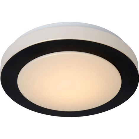 Plafonnier LED 12W 28,6 cm noir rond dimmable Lucide (1/2)