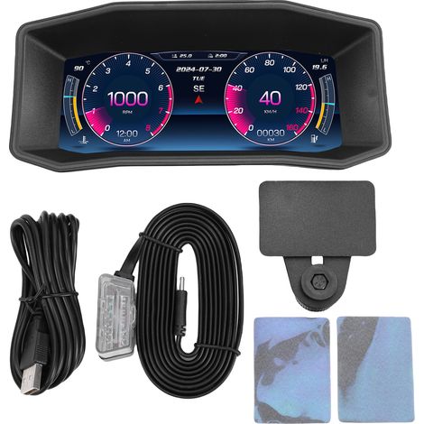 Affichage HUD de voiture, inclinomètre GPS précis, accéléromètre numérique, compteur de vitesse tête haute pour véhicule (1/5)