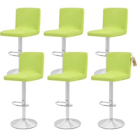 6 Pcs Housses de Chaise de Bar, Couverture de Chaise de Pub, Lavables Amovibles Extensibles Housse Tabouret de Bar pour Chaise de Salle à Manger pivotante Courte Tabouret(Vert Fruit) (1/5)