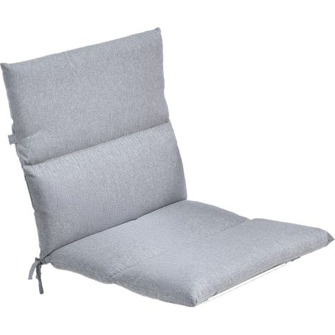 HOME DELUXE Gartenstuhlauflage SEDERA Grau - 6er Set Gartenstuhlauflage, Stuhlauflage, Sitzpolster Gartenstuhlauflage, Stuhlauflage, Sitzpolster