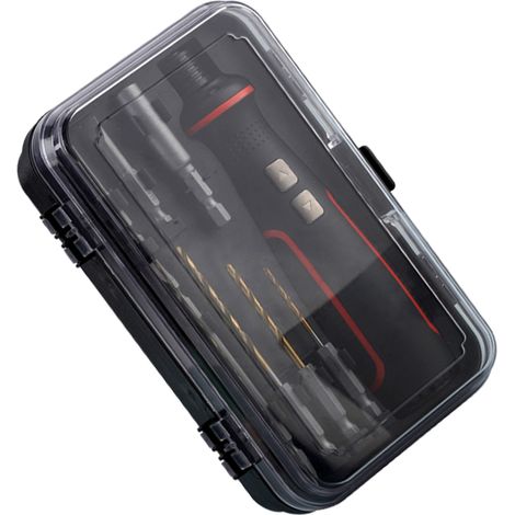 Kit de tournevis électrique 41 en 1, sans fil, rechargeable, 3,6 V, avec embouts magnétiques et lampe LED sans ombre.