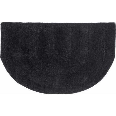 Tapis Demi-Rond "Nora" 50x80cm Noir (1/5)