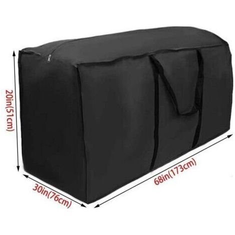 Extrêmement Grand Sac de Rangement pour Coussins de Salon de Jardin Draps Oreillers Coussins Sac à Main avec Poignée 210D Oxford Imperméable (173x76x51cm) (1/4)