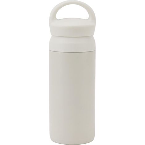 Bouteille isotherme 350ml acier inoxydable unie blanche portable pour voyage gourde simple (1/5)