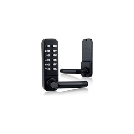 Serrure de porte d'entrée mécanique sans clé – Clavier étanche 12 boutons – Acier inoxydable – Épaisseur de porte 35 à 65 mm (1/5)